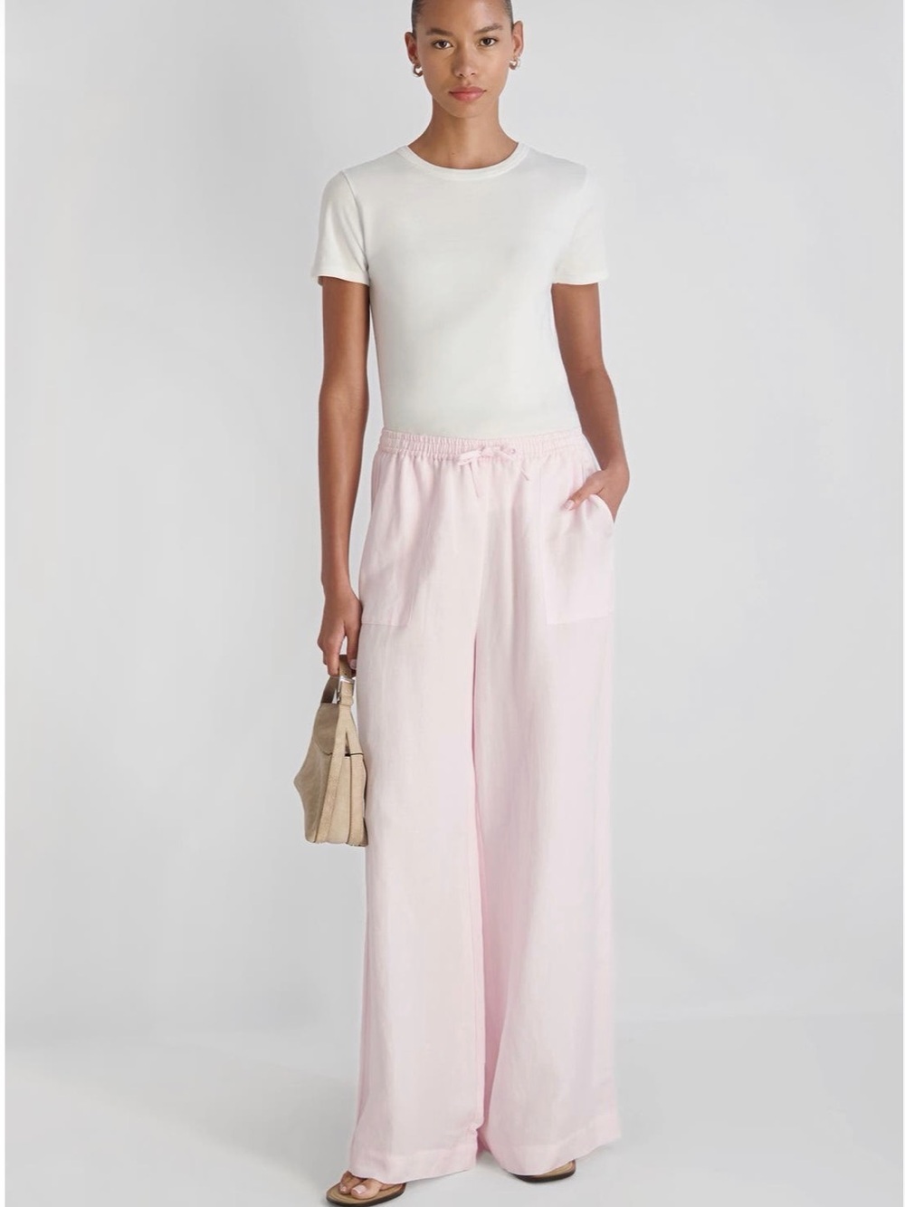 Linen lined drawstring trouser